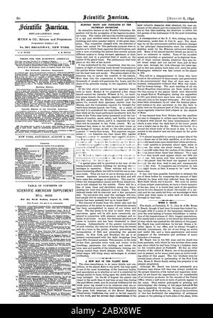 Termini per la Scientific American. 1 50 La Scientific American Supplement edificio Edition. Edizione spagnola del Scientific American. Er' il modo più sicuro per mandato è tramite vaglia postale express money order progetto o con assegno bancario. Effettuare tutte le rimesse pagabile al fine di MUNN MI CO. Contenuto. (Illustrato gli articoli sono contrassegnati con un asterisco.) Scientific American supplemento n.  866 per la settimana che termina il 6 agosto 1892. I. BIOLOGIA.-Long-Tailed giapponese di galli e galline.-interessante esempio di animale coltivati peculiarità.-galli e galline con code di lunghezza immensa-1 illustrazione 13838 azione di ossido nitrico su Foto Stock