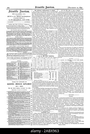 MUNN & CO. Editori e proprietari n. 361 Broadway New York. Termini per la Scientific American. Mandato per posta o esprimere vaglia postale o con bonifico bancario o °hem MUNN & CO. 361 Broadway corner di Franklin Street a New York. Il Scientific American Supplement è un documento distinto dal Scientific American. Il supplemento è emessi settimanalmente. Ogni numero contiene 16 octavo pagine di dimensione uniforme $5.00 un anno per la U. S. Canada o Messico. $6.0 un anno per paesi stranieri appartenenti alla Unione postale. Singole copie 10 centesimi. Venduti saranno inviati per un anno a qualsiasi indirizzo in U. S. Canada o Mexic su Foto Stock