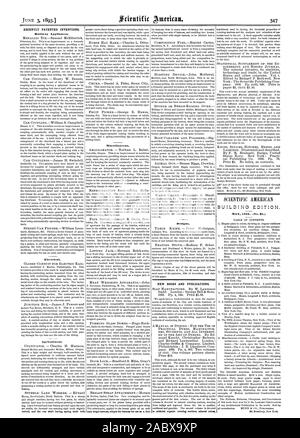 Recentemente invenzioni brevettate. Apparecchiature ferroviarie. Nuovo BOORS e pubblicazioni., Scientific American, 1893-06-03 Foto Stock