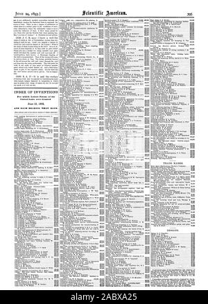 Starching macchina. B. Hnrinuri 499228 qualsiasi brevetto in f cregoing elenco o qualsiasi brevetto nella stampa del brevetto desiderato e mandato di Munn & Co. 361 Broadway New York. I brevetti Canadesi possono ora essere ottenuto mediante le in-, Scientific American, 1893-06-24 Foto Stock