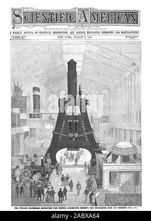 Un giornale settimanale di informazioni pratiche arte scienza meccanica e chimica produce., Scientific American, 1893-08-05 Foto Stock