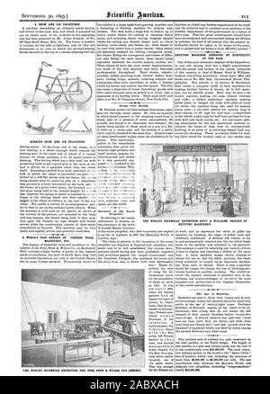 SCHMID di neve e ghiaccio velocipede. Fiera Mondiale mostra di TINNERS' STRUMENTI macchinari ecc. Tagli di vapore dei metalli. Inventore dell'elica. NW 4 MACCHINE PER MAGLIERIA azionato in fiera. L'età della maturità. Da ENERGIA ELETTRICA IL MONDO Columbian Exposition-SCOTT & WILLIAMS' presentano delle macchine di lavorazione a maglia., Scientific American, 1893-09-30 Foto Stock