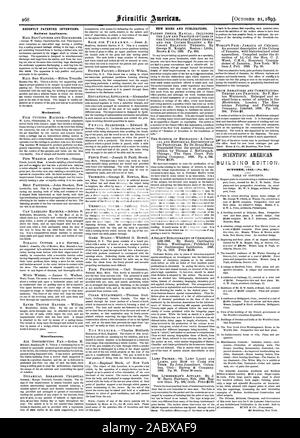 Recentemente invenzioni brevettate. Apparecchiature ferroviarie. Nuovi libri e pubblicazioni., Scientific American, 1893-10-11 Foto Stock