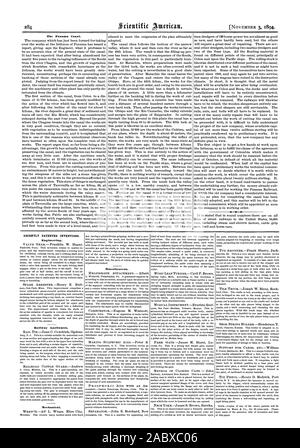 Il canale di Panama. Recentemente invenzioni brevettate. Engineering. Apparecchiature ferroviarie. Meccanica. Varie., Scientific American, 1894-11-11 Foto Stock