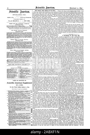 Tabella dei contenuti di Scientific American supplemento 1 a. 1096. Una retrospettiva dell'anno 1898., 1897-01-02 Foto Stock