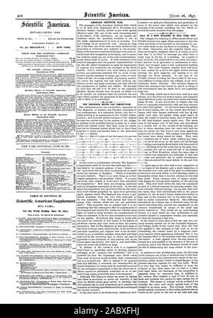 Stabilito 1845 TABELLA DEI CONTENUTI DI Scientific American supplemento n. 21 Per la settimana che termina il 26 giugno 1897. Pagina AMERICAN INSTITUTE FAIR. L'ingegnere automobile la concorrenza. Caduta di un nuovo edificio nella città di NEW YORK., 1897-06-26 Foto Stock