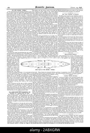 Il nostro nuovo CRUISER 'TOPEKA." La gamma-FINDER PER DETERMINARE LA DISTANZA DI UNA NAVE ostile o FORT. alcuni metodo scientifico di trovare la gamma al mare. evita che sarebbe causato dalla lettura di una de New York Academy of Sciences. Hiram Maxim è del parere. Un altro carrello decisione. è stato pagato meno di 150 dollari all'anno. Piano di coperta della CRUISER 'TOPEKA., Scientific American, 1898-04-23 Foto Stock