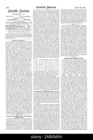 Più grande del mondo. Gara automobilistica. La lezione del recente disastro del traghetto. La nuova linea di Clyde STEAMSHIP ' APACHE." La ricostruzione di Incrociatori Tedeschi, Scientific American, 1901-06-29 Foto Stock