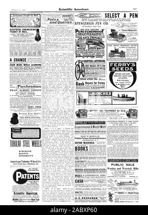 Nessuna attenzione sarà rivolta ad esso. GAS di acetilene e carburo di guadagnare più mentre l'apprendimento elettro motore semplice come il prof. ALBERT VERNON FORZA BELLEZZA DU RABILITY americano ruota tubolare C 5917 Penn Ave. Pittsburg Pa. Filiale. NM F San Washington. D. C. 349 Broadway New York. PUNCTUREPROOT :auto-HEALINCr p34DG 007.0 regolari su richiesta le nostre biciclette in anticipo. Fin dall inizio il nostro sforzo particolare per attirare l'attenzione sulla piastra di nichel Rd. e dei suoi servizi SUPERIOR e in vendita pubblica di lana pettinata e mulini modello Press 706 Castagna si lingue insegnate da Mail APPARECCHIATURE ELETTRICHE Foto Stock