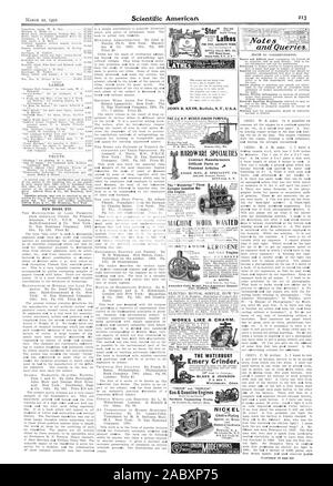 695 Water Street es specialità hardware produttori a contratto articoli finiti MACCHINA CERCO LAVORO Et. BAIITOL braciere e con motore a gas per tutti gli scopi di potenza. Aggiudicati la medaglia d'Oro Exposi Panamericana tion Ruffin° 1901. Motore elettro semplice come T funziona come un fascino. Lato filettatura della tubazione e la Merrell Manufactur ing Co. 501 Curtiss Street. Toled Ohio. La WATERBURY Emery Grinder Gas & Motori a benzina Nord opere di ingegneria in nichel Electra-Plating Hanson& VanWinkl EL CATALOGO FREI cilindri a benzina ma rine motore. JOHN R. REIM Buffal N.Y. U.S.A. La 234 H.P. WEBER JUNIOR PUMPER BLAKE & JOHNSON Foto Stock