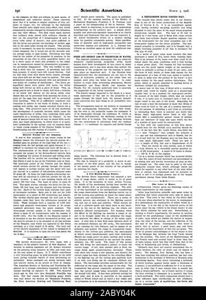 I treni elettrici per il Sempione. Galleria del Sempione ma poi il sistema elettrico è stata decisa a causa del calore alto del tunnel l'attuale supplemento. il primo americano il riscaldamento e la ventilazione Engi velocità e la perdita di energia di proiettili in acqua. Una nuova gamma di Britannica Finder. Il colore dell'acqua. composti umici., Scientific American, 1906-03-03 Foto Stock