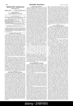 SCIENTIFIC AMERICAN STABILITO 1845 MUNN & CO. - Editori e proprietari settimanale pubblicata al n. 361 Broadway New York -4, 06-03-17 Foto Stock