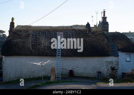 Lattoneria casa in South Devon Foto Stock