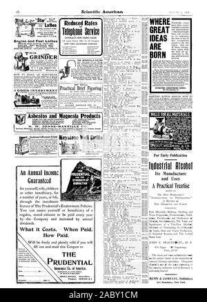 Motore e piede torni TORNIO SEBASTIAN CO 120 canale sotterraneo di San di Cincinnati. O. macinatore di funzionamento del telegrafo. Tariffe ridotte per NEW YORK compagnia telefonica FILTRO BERKEFELD CO. 4 Cedar Street New York 1907 Edizione breve pratica immaginando di amianto e di magnesia prodotti imballaggio amianto (per tutti gli scopi). Amianto resistenti al fuoco i cementi. Amianto di materiali di costruzione. New York Milwaukee. Chicag Boston Philadelphia San Louis Cil). Minneapolis Dallas. San Francesco Los tubo di vapore e coperture di caldaia. '.1-M' coperture in amianto. Tessuti di amianto. KEYSTONE isolatore di capelli. Forniture elettriche. VILLE C Angeles Foto Stock