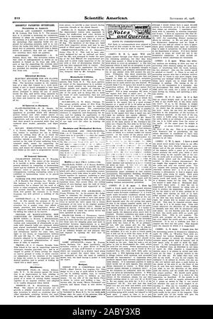 Relativi all'abbigliamento. I dispositivi elettrici. Di interesse per gli agricoltori. Di interesse generale. L'hardware. Famiglia 'Utilità di macchine e dispositivi meccanici. Ferrovie e dei loro accessori. Design., Scientific American, 1908-09-11 Foto Stock