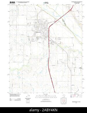 USGS TOPO Map Oklahoma TX Burkburnet 20121102 TM il restauro Foto Stock