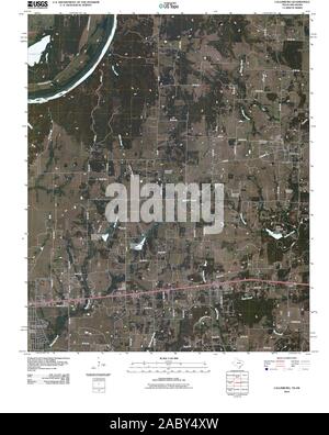 USGS TOPO Map Oklahoma TX Callisburg 20100528 TM il restauro Foto Stock