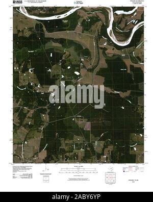 USGS TOPO Map Oklahoma TX 20100405 Inglese TM il restauro Foto Stock