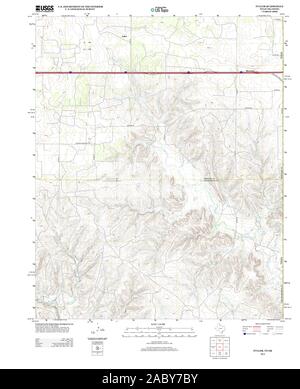 USGS TOPO Map Oklahoma TX Fuller 20121115 TM il restauro Foto Stock