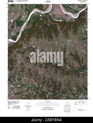 USGS TOPO Map Oklahoma TX Marysville 20100614 TM il restauro Foto Stock