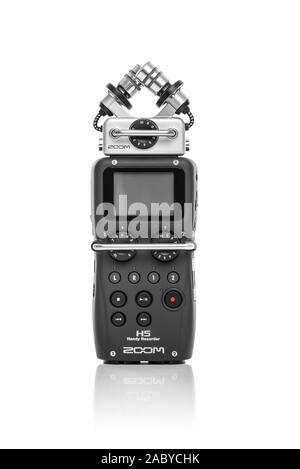 Zoom H5 - digitale portatile a 4 canali registratore audio a 24 bit a 96kHz. Foto Stock