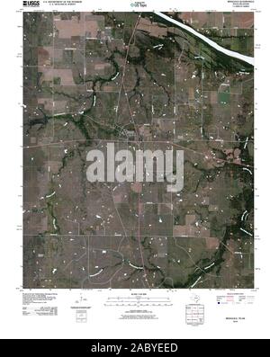 USGS TOPO Map Oklahoma TX Ringgold 20100614 TM il restauro Foto Stock