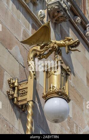 Lampe Drachen, Palacio de Correos de Mexico, Mexiko Stadt, Mexiko Foto Stock