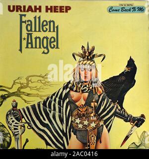 Uriah Heep - angelo caduto - Vintage vinile copertina album Foto Stock