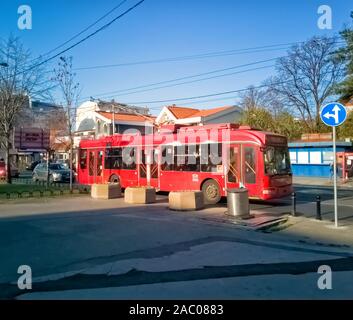 Milesevska, Crveni Krst, Vracar, Belgrado, Serbia - Novembre 25, 2019: carrello su strada Foto Stock