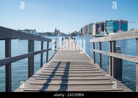 Amsterdam Oosterdok street view Foto Stock