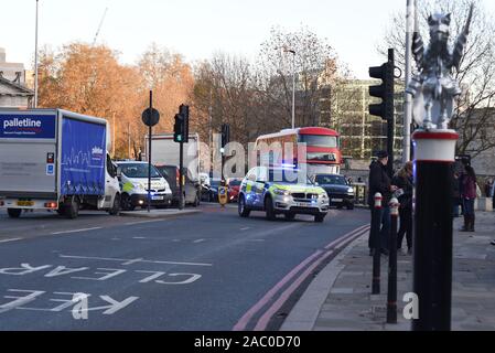 General View of Terror Incident at London Bridge, London, United Kingdom, 29 novembre 2019. Crediti: PatPhoto/ Alamy News Foto Stock