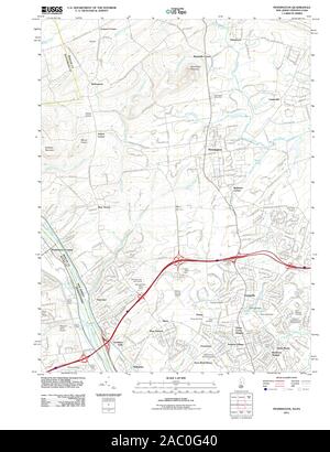 USGS TOPO Map Pennsylvania Pennington NJ 20110412 TM il restauro Foto Stock