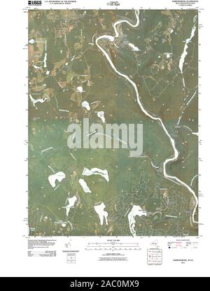 USGS TOPO Map Pennsylvania NY Narrowsburg 20100630 TM il restauro Foto Stock