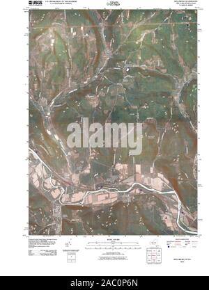 USGS TOPO Map Pennsylvania NY Wellsburg 20100617 TM il restauro Foto Stock