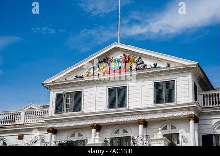 Suriname Presidential Palace on Onafhankelijkheidsplein a Paramaribo, capitale della nazione più piccola del Sud America Foto Stock