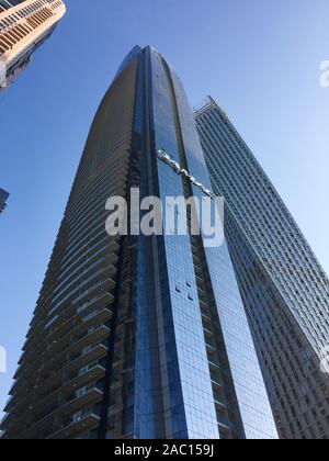 Dubai, Emirati Arabi Uniti - Dic 7, 2018. Edifici alti in aumento in Dubai, EAU. Dubai è una città globale e business hub del Medio Oriente. Foto Stock