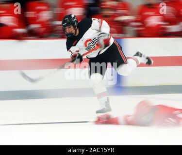 Columbus, Ohio, Stati Uniti d'America. 29 Nov, 2019. Ohio State Buckeyes avanti Tatum Skaggs (11) prende un tiro in porta contro la Cornell nel loro gioco in Columbus, Ohio. Brent Clark/CSM/Alamy Live News Foto Stock