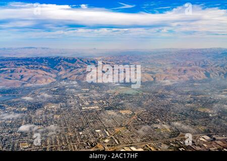 Vista aerea della cava Lakes Regional Area ricreativa presso la California Foto Stock