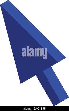 Il cursore blu sull'icona Stile isometrico Illustrazione Vettoriale