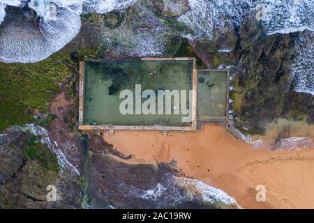 Mona Vale tidal piscina a Sydney, Nuovo Galles del Sud, Australia Foto Stock