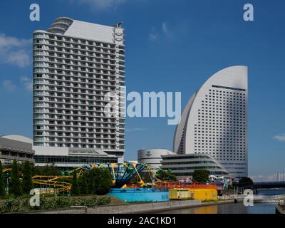 Area Minato Mirai di Yokohama, Giappone. Foto Stock