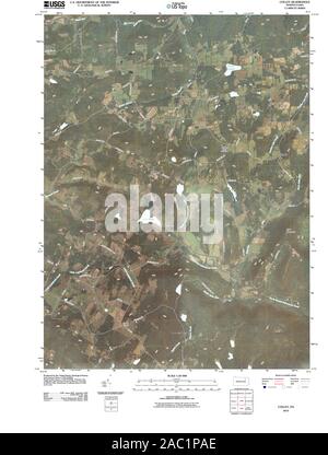 USGS TOPO Map Pennsylvania PA Colley 20100616 TM il restauro Foto Stock