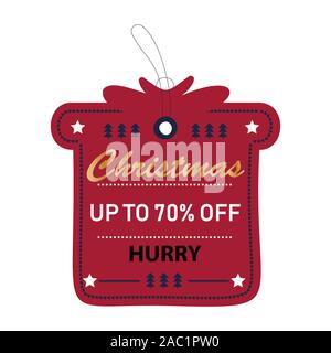 Offerta di Natale vendita design banner Illustrazione Vettoriale