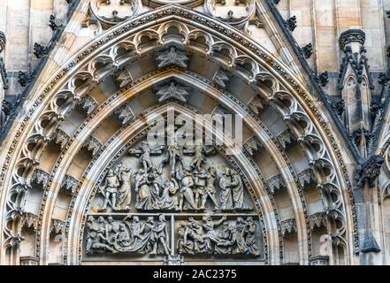 Frammento di La cattedrale di San Vito. Praga Foto Stock