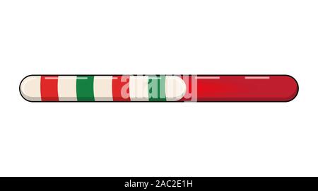 Candy Cane corso bar illustrazione vettoriale isolati su sfondo bianco. Rosso e verde di Natale il caricamento di firmare per il biglietto di auguri, banner web, lo sbarco Illustrazione Vettoriale