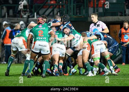 Treviso, Italia. 30 Nov, 2019. maulduring Benetton Treviso vs Cardiff Blues, Rugby Guinness Pro 14 a Treviso, Italia, 30 novembre 2019 - LPS/Ettore Grifoni Credito: Ettore Grifoni/LP/ZUMA filo/Alamy Live News Foto Stock