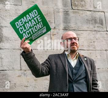 Scottish Partito Verde richiede il cambiamento climatico azione in campagna elettorale. Patrick Harvie, MSP & scozzese Co-Leader verdi Foto Stock