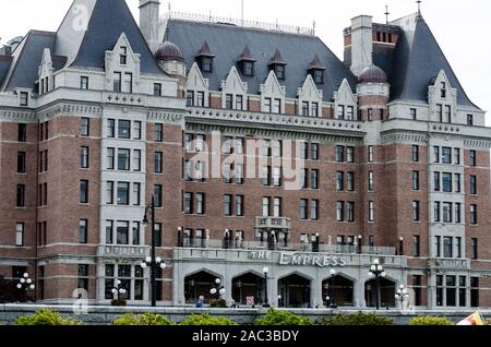 Empress Hotel facciata close-up - Victoria / British Columbia - 2018-06-11 Foto Stock