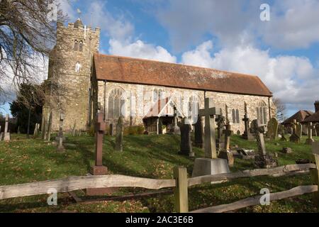 La Chiesa di San Giorgio, Brede, East Sussex, Regno Unito Foto Stock