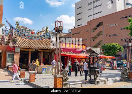 Taipei Città Xia-Hai tempio di Dio. È rinomato sia in patria che all'estero per una sua divinità, Yue Lao, che possiede il potere su matrimonio e relazione Foto Stock